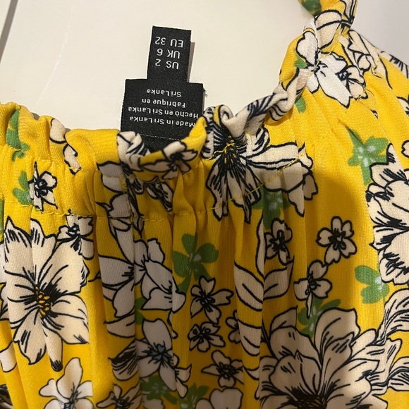 Maggy London Floral Print Yellow A-Line Dress - Picture 11 of 14